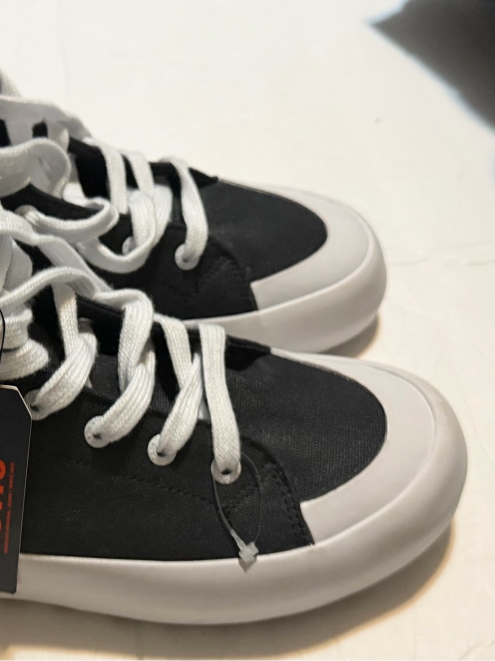 Levi's Black and White High-Top Canvas Sneakers